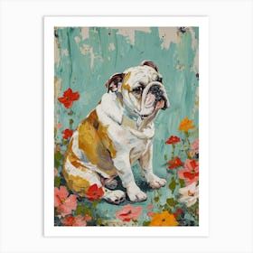 Bulldog Acrylic Painting 4 Art Print