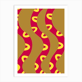 Red And Yellow Stripes Art Print