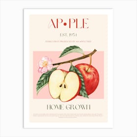 Apple Fruit Mid Century Art Print