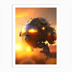 The Sun Robot Art Print