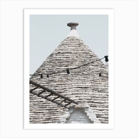 Roof of a traditional trullo in Puglia Art Print