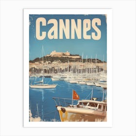 Aihrgdesign A Classic 1960s Travel Poster For Cannes 2 Art Print