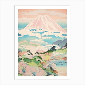 Mount Iwate In Iwate, Japanese Landscape 1 Art Print