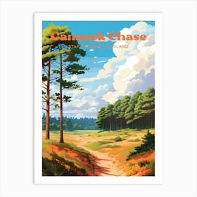 Cannock Chase Staffordshire England Autumn Modern Travel Art Art Print