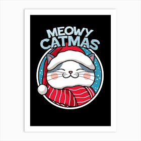 Meowy Catmas Art Print