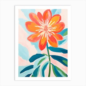 Orange Flower 3 Art Print