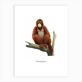 Orangutan Kids Animal Poster Art Print