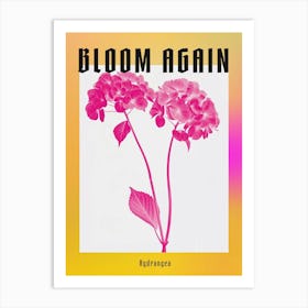 Hot Pink Hydrangea 2 Poster Art Print