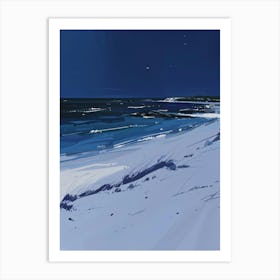 Beach At Night 1 Art Print