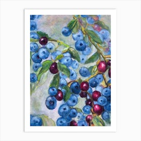 Huckleberry 2 Classic Fruit Art Print