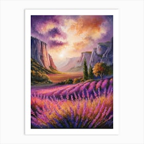 Lavender Field 3 Art Print