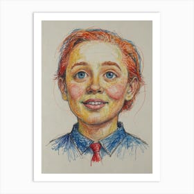 Boy With Red Hair Art Print