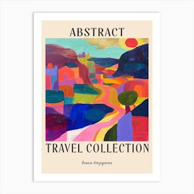 Abstract Travel Collection Poster Bosnia Herzegovina 3 Art Print