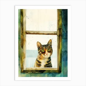 Cat In The Window animal Cat's life Art Print