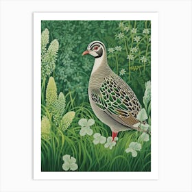 Ohara Koson Inspired Bird Painting Partridge 2 Art Print