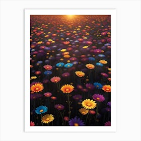 Field Of Daisies Art Print