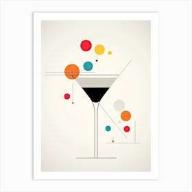 Mid Century Modern Aviation Floral Infusion Cocktail 1 Art Print