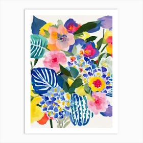 Camellia 2 Modern Colourful Flower Art Print
