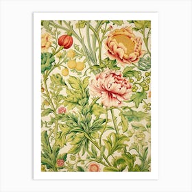 Floral Wallpaper 398 Art Print