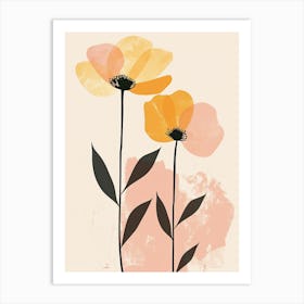 Managua Flower Market Boho Minimalist Style Art Print