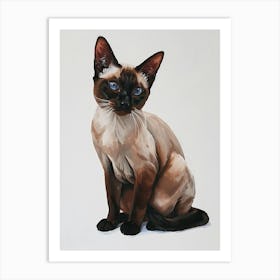 Burmese Cat Painting 4 Art Print