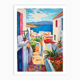 Mykonos Greece 3 Fauvist Painting Art Print