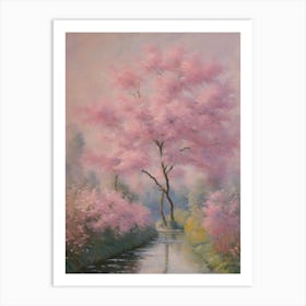 Pink Impressionism Monet Inspiration Art Print