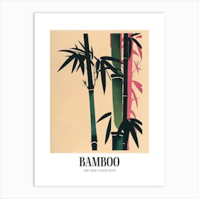 Bamboo Tree Colourful Illustration 1 Poster Art Print