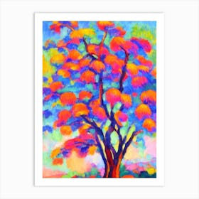 Dawn Redwood 2 tree Abstract Block Colour Art Print