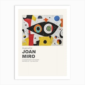 Museum Poster Inspired By Joan Miro 1 Art Print
