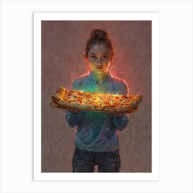 Pizza Girl 2 Art Print