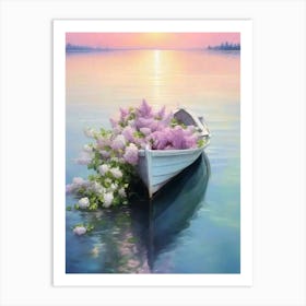 Lila Boat Art Print