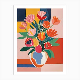 Tulips In A Vase 3 Art Print