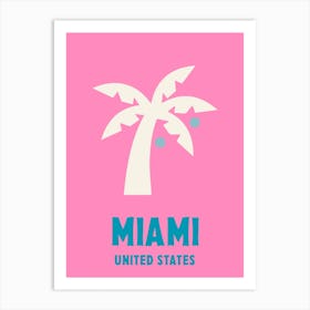 Miami, United States, Graphic Style Poster 1 Art Print