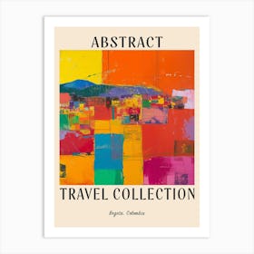 Abstract Travel Collection Poster Bogota Colombia 2 Art Print