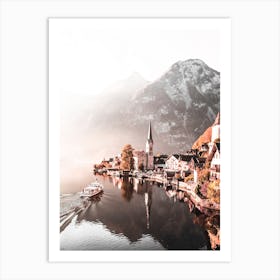 Sunrise at Hallstatt Village Art Print