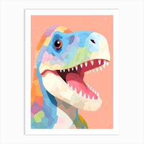 Colourful Dinosaur Tarbosaurus 2 Art Print