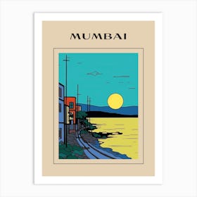Minimal Design Style Of Mumbai, India 1 Poster Art Print