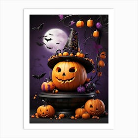 Halloween Pumpkins 3 Art Print