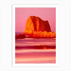 Durdle Door Beach, Dorset Pink Beach 2 Art Print