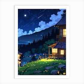 Night Scene Art Print