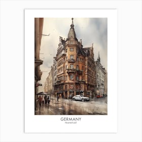 Frankfurt, Germany 2 Watercolor Travel Poster Art Print