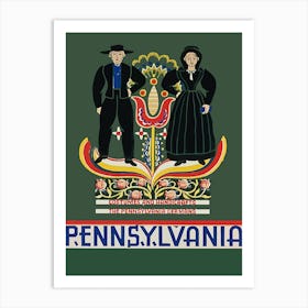 Traditional Costumes In Pennsylvania Art Print