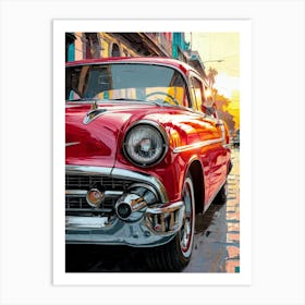 Classic Sunset Cruise
A vibrant close-up of a classic red Cadillac car against a warm sunset, capturing retro charm and nostalgia. Perfect for a study or living room, adding vintage flair and energy. Art Print