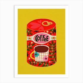 Coffee In Yellow 1 Art Print