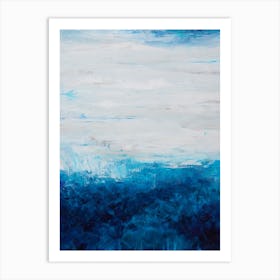 Blue Waves Ocean Painting Art Print