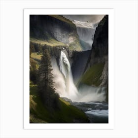 Gavarnie Falls, France Realistic Photograph (2) Art Print