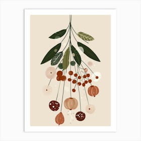 Autumn Leaves And Berries Art Print