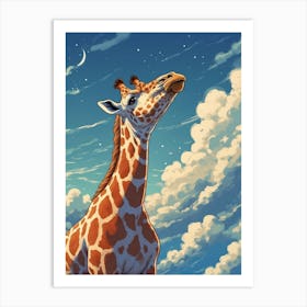 Giraffe In The Sky Art Print