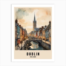 Dublin City Ireland Travel Poster (12) Art Print